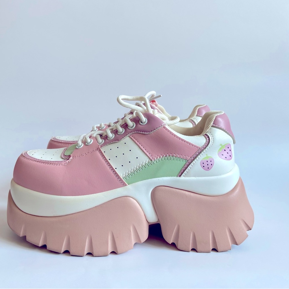 Rare pastel Koi footwear strawberry juice platform trainers - women’s sneakers